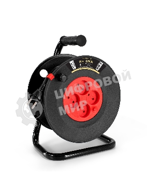 Удлинитель на катушке ExeGate industrial ECS-10-2-25 (4 евророзетки, IP20, 25 м, защита от детей, защита от перегрузки, 2х1,0 мм2, 10А/2.3 кВт)