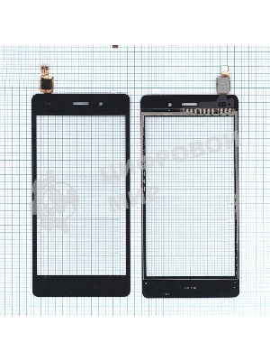 Сенсорное стекло (тачскрин) для Huawei P8 Lite, черное