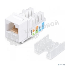 Модуль Keystone Rexant Jack RJ-45(8P8C), UTP неэкранированный, cat.5e, тип 90 градусов, белый PRO