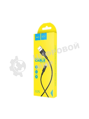 Кабель USB 2.0 HOCO X25, AM/Lightning M, черный, 1м