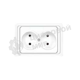 Розетка 2-м СП Валери 16А IP20 бел. Universal В0102
