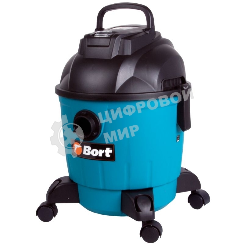 Пылесос строительный Bort BSS-1218 91272256 1200 Вт, вместимость 18 л, 26,5 л/сек, 6,3 кг, набор аксессуаров 7 шт