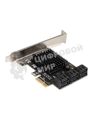 Контроллер ExeGate EXE-516 (PCI-E x4 v3.0, SATA3 6Gb/s, 6 int, ASMedia Chipset ASM1166)