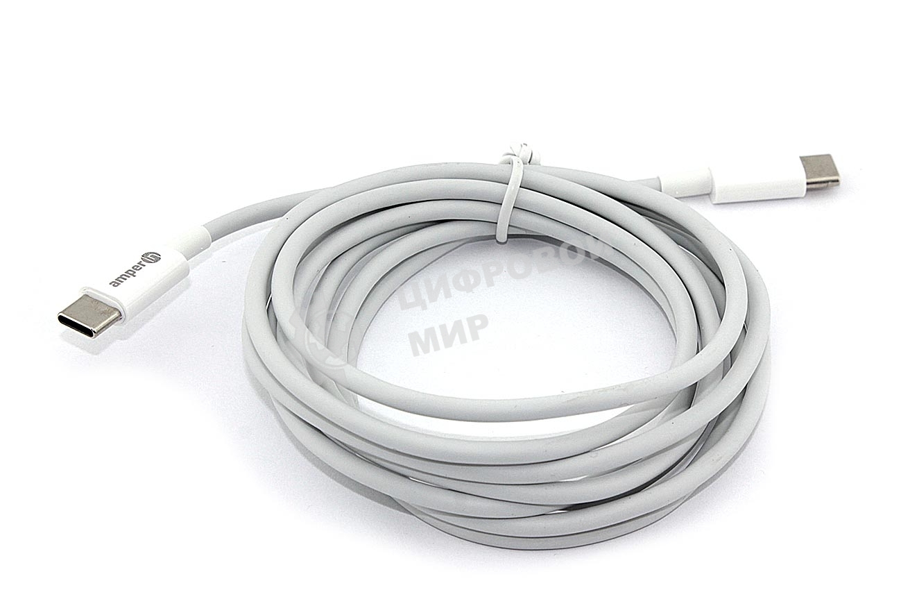 Кабель для зарядки Amperin Type-C-Type-C 2m белый (YDS-C-CC)