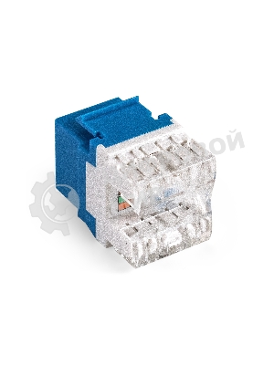 Модуль-вставка Keystone Jack RJ-45 ExeGate KJ-8P8C-U-C5e-180-Dual (Кат.5e, неэкранированная, 180 градусов, IDC Krone/110)