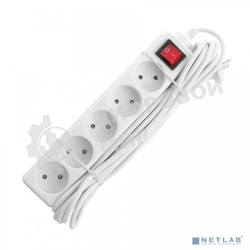 Удлинитель СТАРТ (4670012297772) 5 розеток. С/У S 5x5 - V. Заземления нет. Кнопка включения. Длина провода 5,0 м.