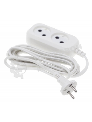 Сетевой удлинитель Buro BU-PSL2.3/W 3 м (2 розетки) белый (пакет ПЭ)