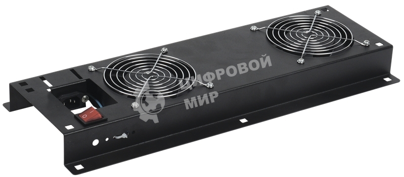 Вентиляторная панельITK с выключателем 2 модуля черная