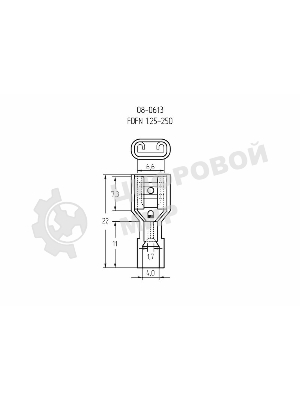 Клемма плоская Rexant полностью изолированная, гнездо 6.6 мм, в нейлоне, 0.5-1.5 мм² (РПи-м(н) 1.5-(6.3)), красный