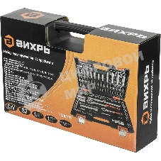 Набор инструментов 1/2дюйм; 1/4дюйм CrV пластик. кейс (94 предм.) Вихрь 73/6/7/5