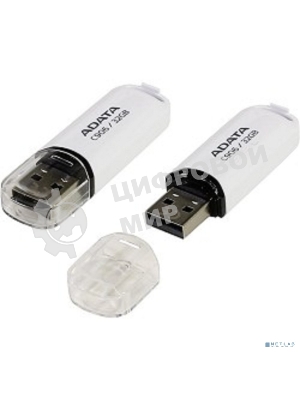 Флешка USB ADATA C906 (AC906-32G-RWH), 32Gb, USB 2.0, R/W 15/5, белый