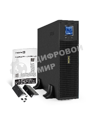 Источник бесперебойного питания Pure Sine Wave ExeGate SinePower UHB-5000.LCD.AVR.6C13.RJ.USB.3U (5000VA/4000W, LCD, AVR, 6*C13, RJ45/11, USB, возможность подключения до десяти внешних батарейных блоков 48В (поставляются отдельно), Rackmount 3U/Tower, металлический корпус, черный)