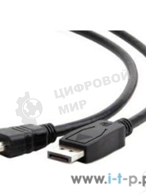 Кабель DisplayPort-HDMI Gembird/Cablexpert 1,8м, 20M/19M, черный, экран, пакет