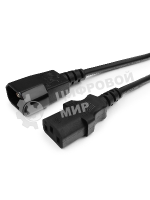 Кабель питания сист.блок-монитор Cablexpert PC-189-1-5M, 5м, C13-C14, 3x1кв.мм., черный, с заземлением