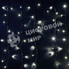 Гирлянда Neon-night Айсикл (бахрома) светодиодный, 6,0 х 1,5 м, черный провод 