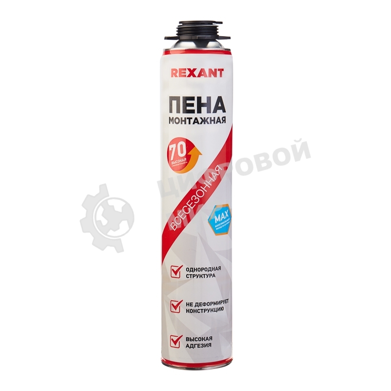 Пена монтажная Rexant всесезонная для пистолета 70+ PRO 980 г