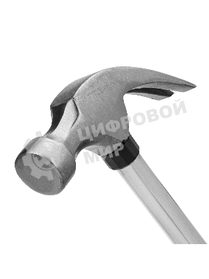 Молоток-гвоздодер Sparta 450 г, круглый боек, металлическая трубчатая обрезиненная рукоятка