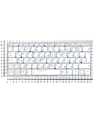 Клавиатура для ноутбука Lenovo Yoga Slim 7 Carbon 13ITL5, белая