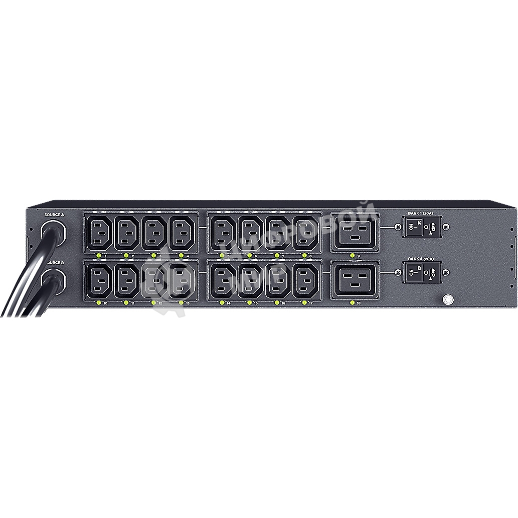Блок распределения питания ATS CyberPower PDU44302 2U type, 32Amp, plug IEC 309 32A, (16) IEC 320 C13 (2) IEC 320 C19