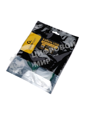 Кабель USB2.0 Cablexpert CC-USB2S-AMCM-1M-GN AM/Type-C, 3А, 18Вт, QC3.0, силиконовый, медь, 1м, зеленый, пакет