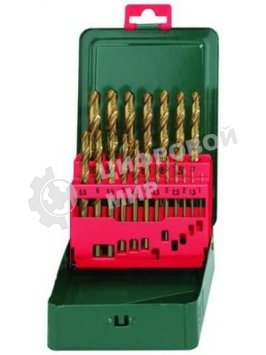 Буры,сверла,долото Metabo 627156000 Набор HSS-TiN 19 свёрел (1-10мм) в мет.кор.