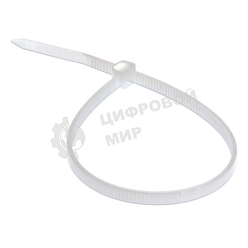 Хомут-стяжка кабельная нейлоновая Rexant 200 x 3,6 мм, белая, упаковка 100 шт.