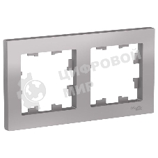 Рамка 2-м AtlasDesign универс. алюм. SchE ATN000302