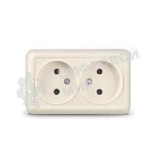 Розетка 2-м ОП Олимп 16А IP20 беж. Universal Б-О0102