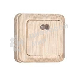 Выключатель проходной 1-кл. ОП Олимп 10А с индик. сосна UNIVersal 5560810