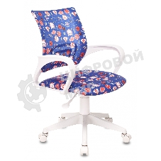 Кресло детское Бюрократ KD-W4 синий крестовина пластик пластик белый