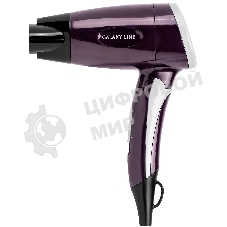 Фен для волос Galaxy Line GL 4338, фиолетовый,1200 Вт, 2 скорости потока воздуха, складная ручка, насадка-концентратор, подвесная петля, длина шнура питания 170 см