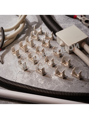 Крепеж-клипса для монтажного пистолета Rexant Ø 25 мм, серая (50 шт/уп)