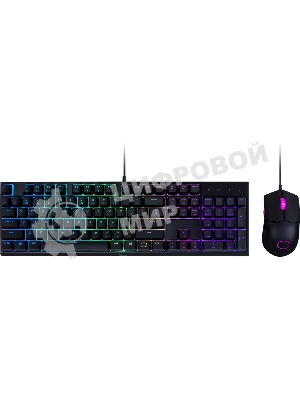 Комплект клавиатура+мышь Cooler Master MS110 проводной, USB, 3200 DPI, чёрный