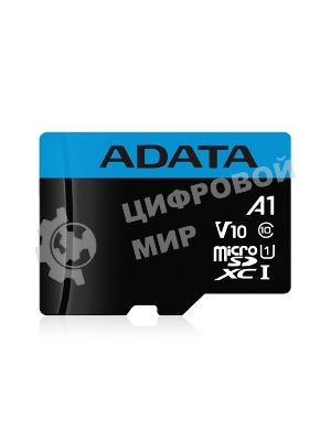 Флеш карта microSD 256Gb ADATA microSDHC Class 10 UHS-I A1 100/25 MB/s (SD адаптер)