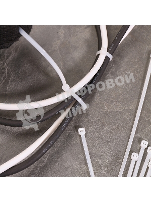 Хомут-стяжка кабельная нейлоновая Rexant 200 x 3,6 мм, белая, упаковка 100 шт.