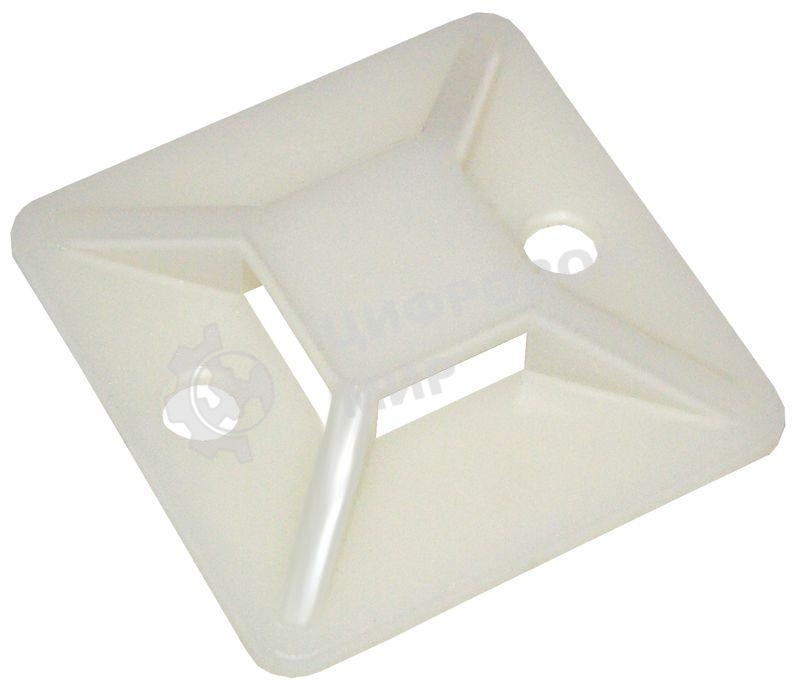 Площадка самокл. 30х30 под хомуты белый (уп.100шт) IEK UHP30-30-100
