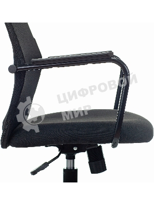 Кресло Бюрократ KB-5M TW-01 3C11 черный, сетка/ткань, 120 кг, механизм качания, с подголовником