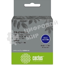 Картридж ленточный Cactus CS-LT-91205 черный шрифт, синий фон (12 мм, 4 м) для Dymo Letra Tag LT-100H