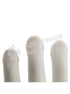 Перчатки из синтетической нити, ПВХ точка, 13 класс, белые, L Россия