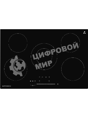 Встраиваемая варочная панель ECS 702 электрическая, 75 см, 5 конфорок, черный цвет