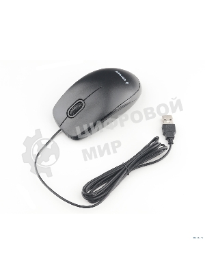 Мышь проводная Gembird MOP-200 черный, 1000 dpi, USB, кнопки - 3