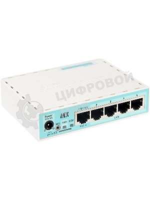 Роутер MikroTik RB750Gr3 hEX (RouterOS L4) with power supply and case 5 port 10/100/1000 гигабитный высокопроизводительный Ethernet
