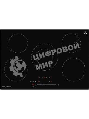 Встраиваемая варочная панель ECS 702 электрическая, 75 см, 5 конфорок, черный цвет