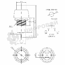 Выключатель-кнопка Rexant 250V 1А (2с) (ON)-OFF Б/Фикс красный Micro