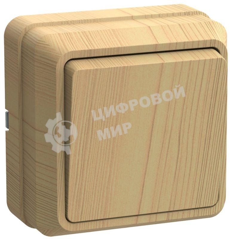 Выключатель 1-кл. ОП ОКТАВА 10А IP20 сосна IEK EVO10-K03-10-DC