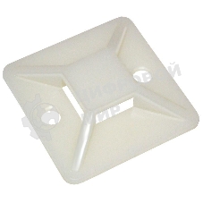 Площадка самокл.20х20 под хомуты белый (уп.100шт) IEK UHP30-20-100