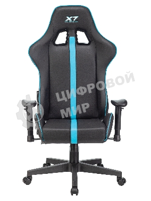 Кресло игровое A4Tech X7 GG-1200 черный/голубой искусственная кожа крестовина пластик