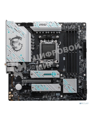 Материнская плата MSI B650M GAMING PLUS WIFI, AM5, AMD B650, 4xDDR5, 4xSATA, 2xM.2, 1xPCI-E 4.0 x16, 2xPCI-E x1, 1xHDMI, 1xDP, 1x 2.5Gb LAN, 4xUSB-A 3.2 Gen 1, 3xUSB-A 3.2 Gen 2, 1xUSB-C 3.2 Gen 2, 3x3.5 мм, 7.1, Micro-ATX