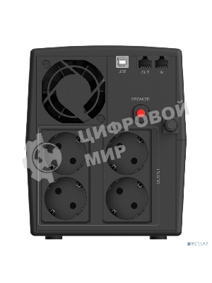 Источник бесперебойного питания CBR QTM-1500T-4F-LCUC Line Interactive 1500VA/900W 9Ah12V 4 x Shuko, HID-USB, RJ45/11