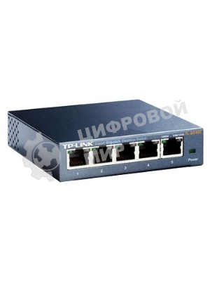 Коммутатор TP-Link SOHO TL-SG105 5-port Desktop Gigabit Switch, 5 10/100/1000M RJ45 ports, metal case